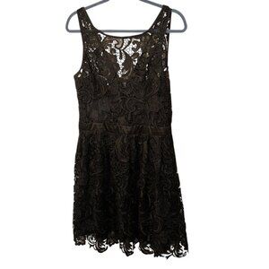 Aidan Maddox STUNNING black all lace sleeveless dress FALL wedding 14